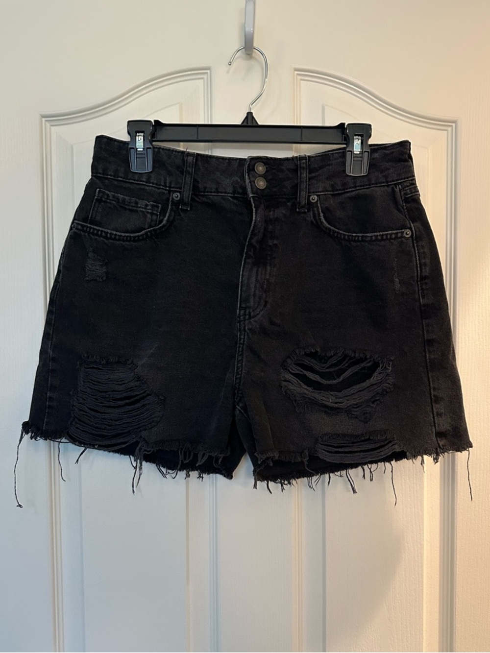 Forever 21 Black Denim Cutoff Shorts